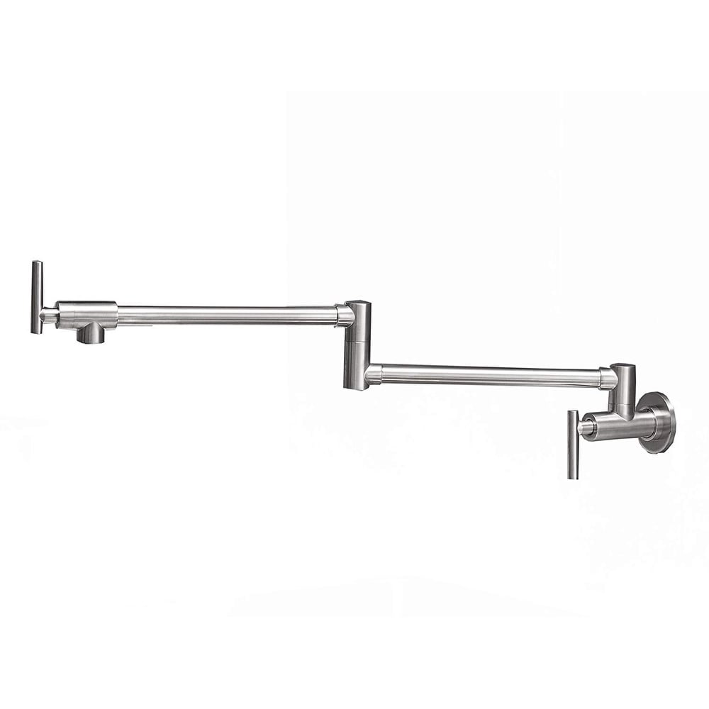 Pot Filler Brushed Nickel Folding Faucet Kitchen Faucet W/Double Joint Swing Arm